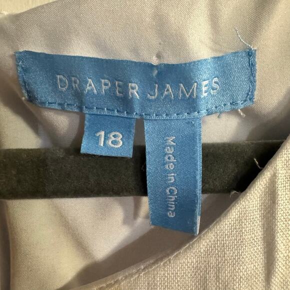 Draper James LINEN FAUX WRAP DRESS BLUE ORCHID Floral Size 18 - Picture 10 of 10